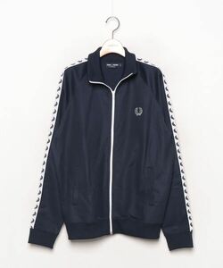 「FRED PERRY」 ジャージブルゾン L ネイビー メンズ