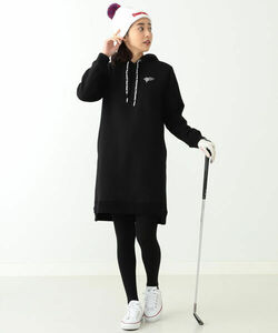 「BEAMS GOLF」 長袖ワンピース MEDIUM ブラック レディース