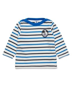 「PETIT BATEAU」 「KIDS」長袖カットソー 12MONTH ネイビー キッズ_画像1