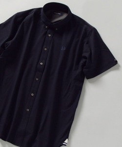 「FRED PERRY」 半袖シャツ SMALL ネイビー メンズ_画像1