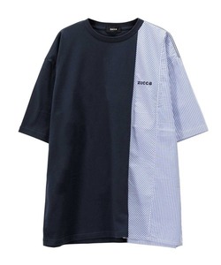 「ZUCCa」 半袖Tシャツ M size ネイビー メンズ