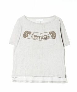 「AMERICANA」 半袖Tシャツ - グレー レディース