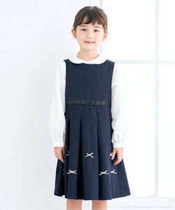 「apres les cours」 「KIDS」ノースリーブワンピース 100 ネイビー キッズ