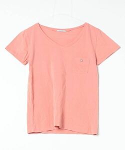 「BAYFLOW」 ワンポイント半袖Tシャツ 2 ピンク レディース