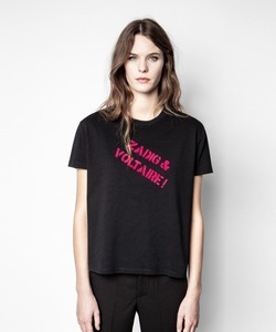 「ZADIG&VOLTAIRE」 半袖Tシャツ S ブラック レディース