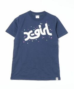 「X-girl」 半袖Tシャツ 2 ネイビー レディース_画像1