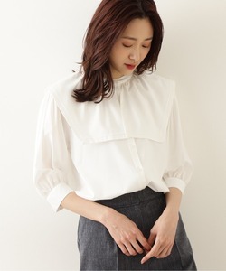 「NATURAL BEAUTY BASIC」 7分袖ブラウス MEDIUM オフホワイト レディース