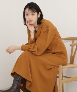 「NATURAL BEAUTY BASIC」 長袖ワンピース MEDIUM キャメル レディース