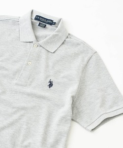 「U.S. POLO ASSN.」 半袖ポロシャツ S グレー メンズ