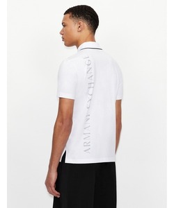 「ARMANI EXCHANGE」 半袖ポロシャツ SMALL ホワイト メンズ