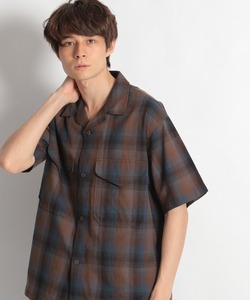 「niko and...」 半袖シャツ「PENDLETONコラボ」 MEDIUM ブラウン メンズ