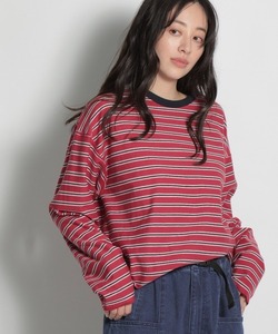 「niko and...」 長袖カットソー LARGE レッド レディース