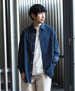 「ITEMS URBANRESEARCH」 長袖シャツ MEDIUM ネイビー メンズ