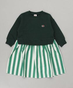 「B:MING by BEAMS」 「KIDS」ドッキングワンピース「fruit of the loomコラボ」 120 グリーン キッズ