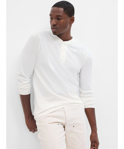 「GAP」 長袖Tシャツ X-SMALL ホワイト メンズ
