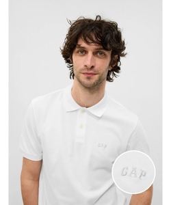 「GAP」 半袖ポロシャツ X-SMALL ホワイト メンズ