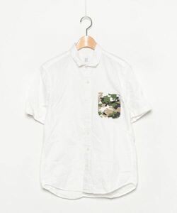 「Design Tshirts Store graniph」 ワンポイント半袖シャツ S ホワイト メンズ