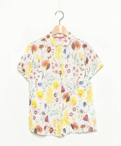 「Design Tshirts Store graniph」 花柄半袖シャツ FREE ホワイト レディース