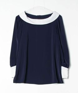 「JENNE」 長袖ブラウス SMALL ネイビー レディース