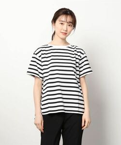 「Ray BEAMS」 半袖カットソー ONE SIZE ホワイト×ブラック レディース