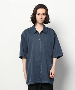 「BEAMS」 半袖シャツ MEDIUM ネイビー メンズ