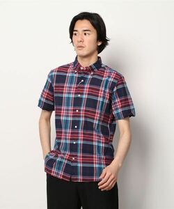 「BEAMS PLUS」 半袖シャツ MEDIUM ネイビー メンズ