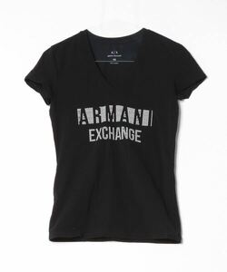 「ARMANI EXCHANGE」 半袖Tシャツ X-SMALL ブラック レディース