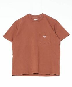 「DANTON」 ワンポイント半袖Tシャツ 36 ブラウン レディース