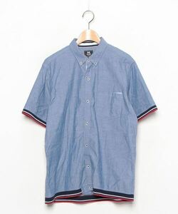 「BEAMS HEART」 半袖シャツ L ブルー メンズ