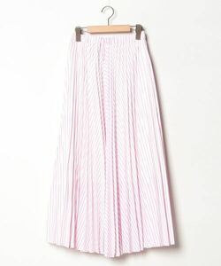 「Omekashi」 ストライプ柄プリーツスカート FREE ピンク レディース