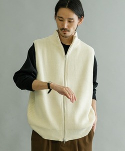 「URBAN RESEARCH」 ニットベスト LARGE アイボリー メンズ