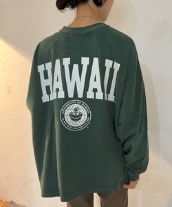 「GOOD ROCK SPEED」 「UNIVERSITY of HAWAI'I」長袖カットソー FREE グリーン レディース