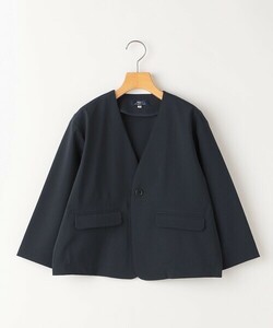 「SHIPS」 「KIDS」ノーカラージャケット S/145 ネイビー キッズ