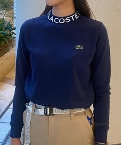 「BEAMS GOLF」 長袖カットソー「LACOSTEコラボ」 X-SMALL ネイビー レディース