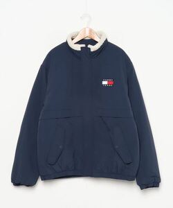 「TOMMY JEANS」 マウンテンパーカー LARGE ネイビー レディース