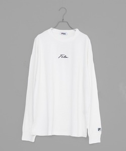 「FILA」 長袖Tシャツ M ホワイト メンズ