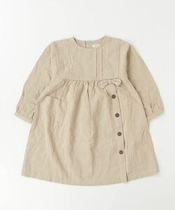 「BEAMS」 「KIDS」長袖ワンピース 110 ベージュ キッズ