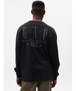 「GAP」 長袖Tシャツ X-SMALL ブラック メンズ