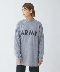 「MILITARY」 長袖Tシャツ XX-LARGE グレー メンズ