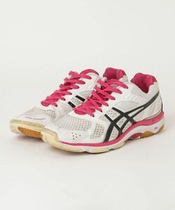 「ASICS」 ローカットスニーカー 25.5cm ピンク レディース