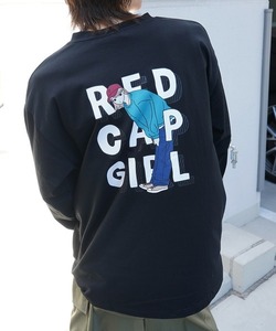 「Red Cap Girl」 長袖Tシャツ M ブラック メンズ