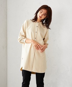 「COMME CA ISM」 長袖ブラウス SMALL ベージュ レディース