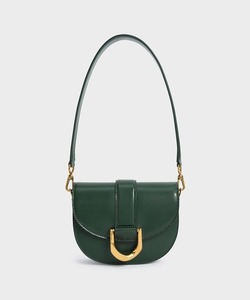 「CHARLES & KEITH」 2WAYバッグ S ダークグリーン レディース