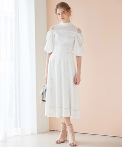 「And Couture」 フレアスカート MEDIUM オフホワイト レディース