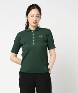 「BEAMS GOLF」 半袖ポロシャツ LARGE グリーン レディース