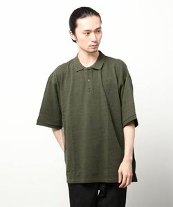 「BEAMS」 半袖ポロシャツ SMALL オリーブ メンズ