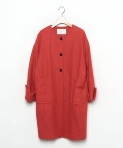 「Spick & Span」 ノーカラーコート 38 レッド レディース