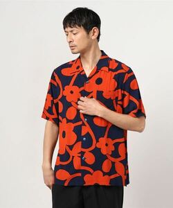 「Jams」 「SURF LINE ALOHA 」半袖シャツ MEDIUM オレンジ メンズ