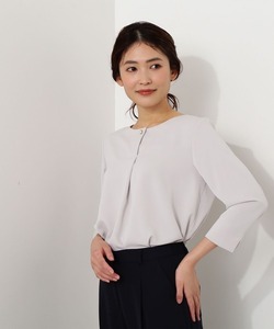 「NATURAL BEAUTY BASIC」 7分袖ブラウス SMALL グレー レディース