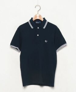 「FRED PERRY」 半袖ポロシャツ S ブルー メンズ